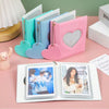 Heart Hollow Cover 2X3 Inch Mini Photo Album With Small Heart Pendant, Holds 32 Photos, 16 Inner Pages, Bookshelf, Wedding Album, Card Storage